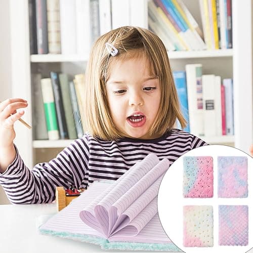 XANHOY Lot de 2 blocs-notes en peluche A 4 blocs-notes pour carnet de notes de voyage pour étudiant