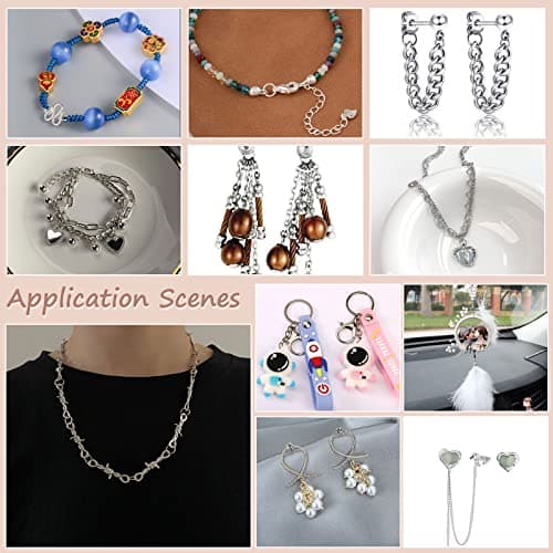 PH PandaHall Environ 83g 6 Tailles Anneaux de Saut Ouvert en Fer Jup Ring Or Rose Anneau de Jonction Connecteur de Bijoux Chaine Links pour Fête des mères la Fabrication de Bijoux, 4/5/6/7/8/10mm