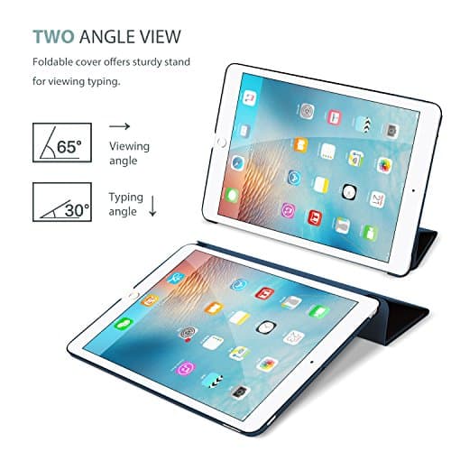 ProCase Coque pour iPad Air 3(10.5" 2019), iPad Pro 2(10.5" 2017), A2123 A2152 A2153 A2154 A1701 A1709 A1852, Housse Étui de Protection avec Support Fonction et Sommeil/Réveil Automatique-Bleu