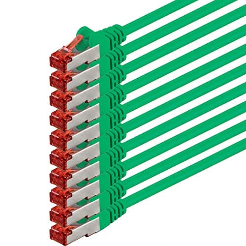 1aTTack.de 10x 0,5m - Câble patch câble réseau Cat 6 Cat6 RJ45 SFTP - vert