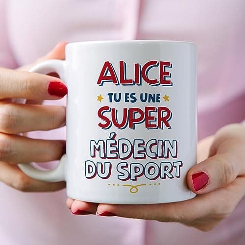 Mugffins Tasses Personnalisables pour MÉDECIN DU SPORT femme - En Français - Cadeau Personalisé- Tu es Super - 11 oz / 330 ml