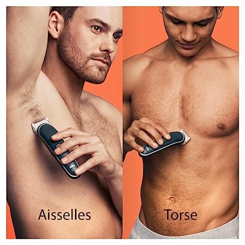 Braun Tondeuse Pour Le Corps Series 5 5370, Tondeuse Pour Le Corps Pour Homme, Pour Un Rasage Doux Du Corps