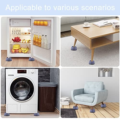 Nutabevr 4 Pièces Pied Anti Vibration Machine a Laver, Amortisseurs lave linge,Pied Machine a Laver,Tampons À Pied Machine À Laver Pour Machines à Laver SéChoirs Et Meubles,Réfrigérateur,Gray