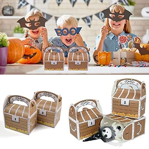 10 Pcs Pirate Fête Boîte Coffre Trésor Cadeau pour Pirate Fête D'anniversaire Des Enfants
