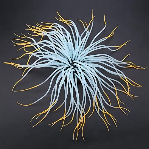 HEEPDD Décoration Artificielle d'anémone de mer de Silicone d'aquarium, matériau de Silicone de réservoir de Poissons d'ornement de Corail d'ornement de mer de simulatio[Orange] Plantes d'ornement