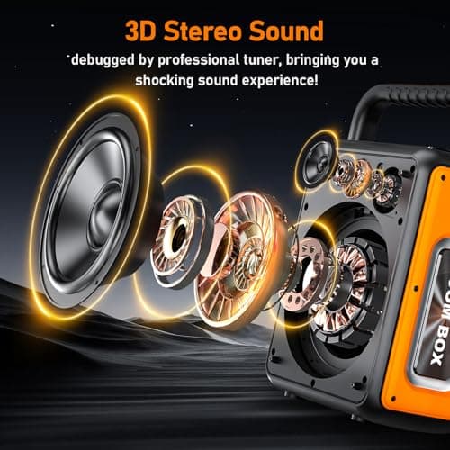 HWWR Machine de Karaoké Adultes et Enfants, Enceinte avec Micro sans Fil, Equipement de Karaoke Supporte TF/USB/AUX/TWS, Réunions Famille for Home Parties/Outdoor Camping/Beach Parties.