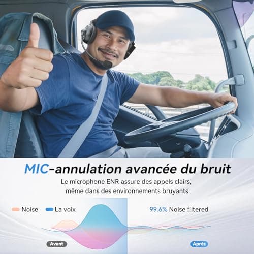 Came-TV Confezione da 9 cuffie interfoniche wireless Waero, sistema di comunicazione interfonico full-duplex, distanza fino a 1200 piedi, con microfono ENR con cancellazione del rumore e funzione mute