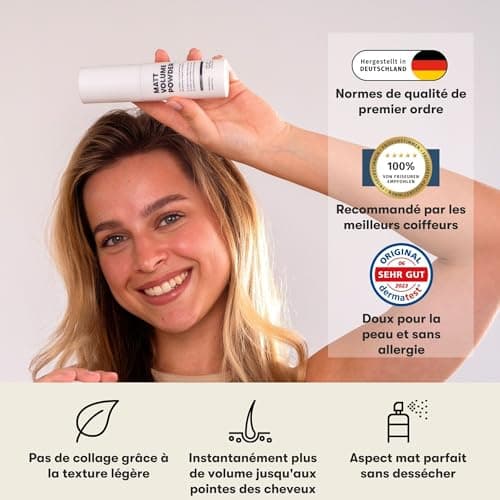 O.C. HAIRCARE Poudre coiffante - Poudre pour cheveux fins & délicats - avec EFFET MATTE - Poudre coiffante pour une stabilité maximale - recommandée par les plus grands salons