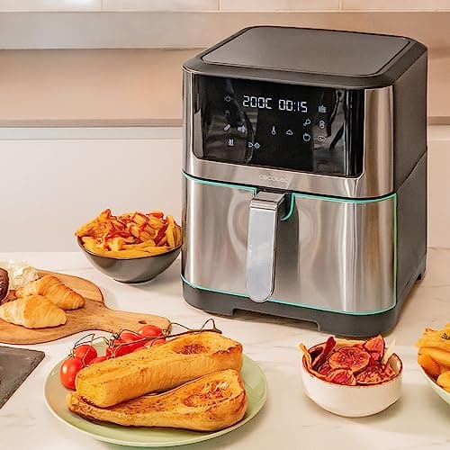 Cecotec Friteuse sans Huile de 8 L Cecofry Supreme 8000. Air Fryer de 1800 W, 10 Menus, Technologie Perfect Cook, Température Réglable 30oC - 200oC, Commande Tactile