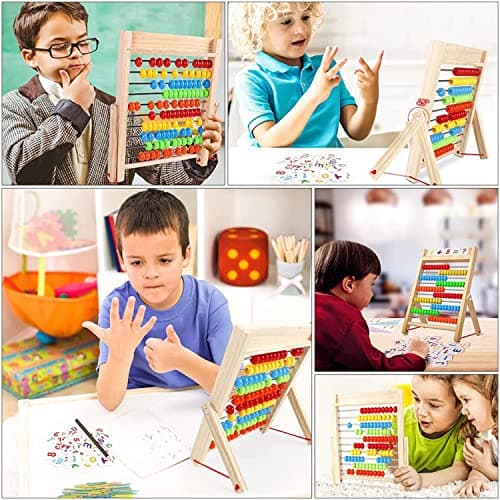 Table de Multiplication en Bois,Numéros Consécutifs en Bois,Bébé Blocs Puzzle Multiplication,Jouet de Table de Multiplication,Table de Multiplication en Bois,Jouets en Bois pour Apprends à Compter