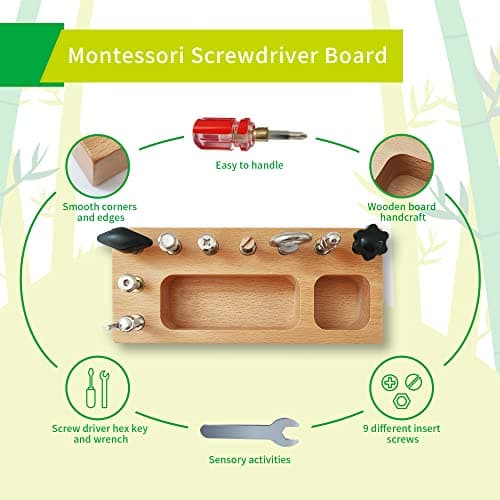 TenFans Jouets Montessori pour 1 2 3 4 Ans, Jouets en Bois pour Enfants, Jouets de motricité Fine, Jouets sensoriels pour Tout-Petits, Jouets d’Apprentissage préscolaires pour Les Voyages en Bas âge