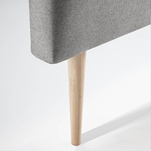 marcKonfort Tête de lit Oslo, capitonnée Tissu, L'épaisseur Totale de 8 cm (140x100 cm, Gris)
