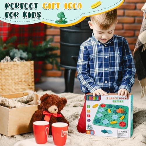 fygurso Jeux de société STEM, Puzzle Logical Road Builder, Jouets pour Enfants, Casse-tête Montessori pour la Petite enfance, Cadeaux d'anniversaire pour Les Enfants de 4 à 8 Ans