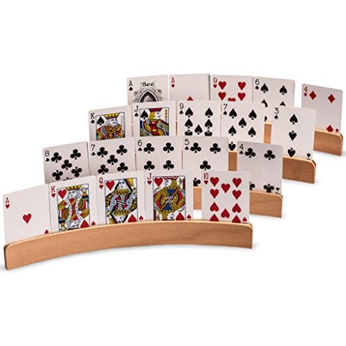 Yellow Mountain Imports Porte-Cartes en Bois Panorama - Ensemble de 4 organiseurs de Cartes