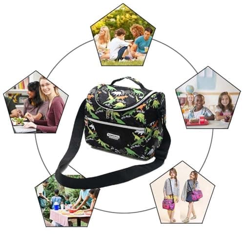SAMERIO Enfants Sac Isotherme Réutilisable isolé Lunch Box pour les Fille Femme Sac Isotherme Repas pour Voyage Camping Pique-nique Travail Boulot