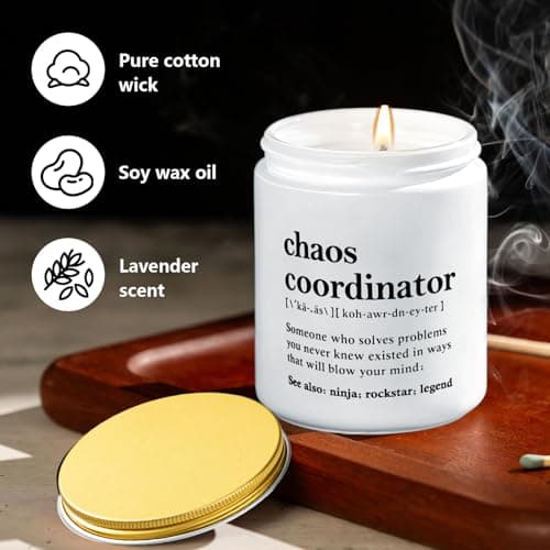 Adigau pot à bougie Haut de Gamme Parfum de lavande + Parfum d'eucalyptus Bougies de Soja Naturel Parfum Maison Bougie Parfumées Bougie Cadeau Bougie automne