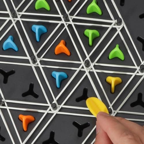 Jeu De Triangle en Chaîne, Jeu De Triggles Amusant, Jeu De Cheville Interactif, Jeu De Cheville De Bureau Classique, Jeu D'échecs Stratégie Triangle, Jeu Stratégie Casse-tête pour Enfant