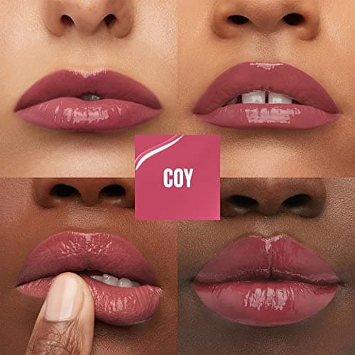 Maybelline New York - Coffret 4 Rouges à Lèvres Liquides - Effet Vinyl Brillant - Longue Tenue - SuperStay Vinyl Ink - Teintes : Red Hot (25), Coy (20), Peachy (15), Wicked (50)