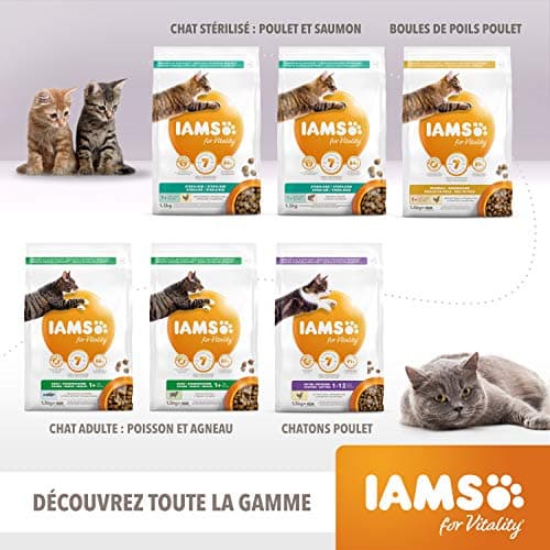 IAMS Croquettes Poulet Frais pour Chat Sénior 1.5 kg