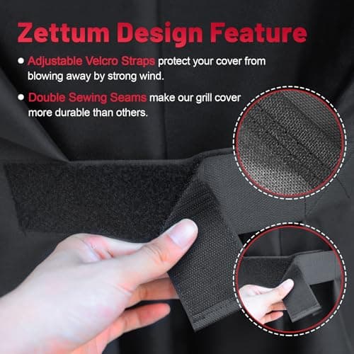 Zettum Housse de barbecue 147 cm - 7130 - Housse de barbecue Exterieur pour Weber Genesis II Series, Bâche de Protection imperméable, Housse pour Weber Genesis E-330, E-310, S-310, S-330, S-335, S-340