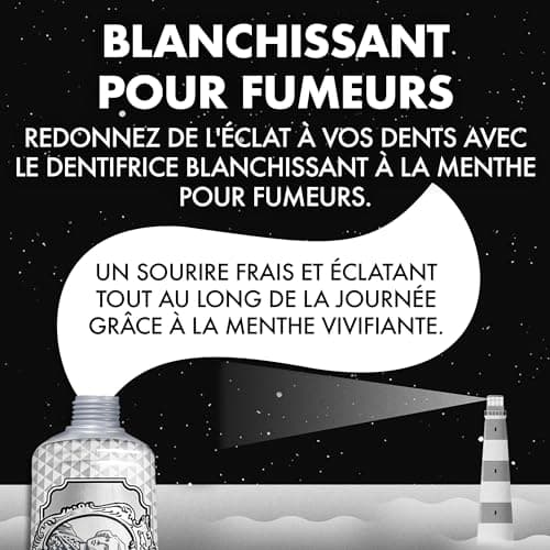 Marvis Lot de 3 dentifrices blanchissants pour fumeurs, Menthe, 3 x 85 ml, Favorise le blanchiment naturel des dents, Dentifrice anti-plaque dentaire