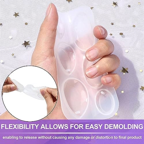 UR URLIFEHALL Lot de 5 moules ronds en silicone en forme de goutte pour fabrication de bijoux, colliers, bracelets, sacs à dos, boucles d'oreilles