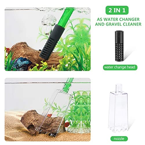 boxtech Aquarium Changer l'eau, Kit de Nettoyage pour Gravier d'aquarium avec Siphon pour Changer l'eau et Nettoyer Le Sable