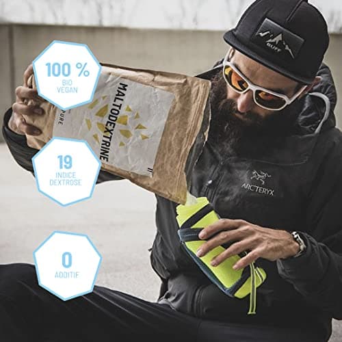 Nutripure - Maltodextrine Bio 100% Pure - 95g de Glucides - 1 kg | Boisson d'Endurance & Récupération - Booster d'Energie - Effort Long & Intense - Sans OGM - Vegan - 20 Jours - Made in France