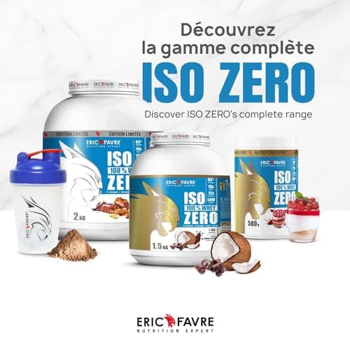 ISO WHEY ZERO 100% Pure Whey Protéine Isolate Savoureuse, Prise de Masse Musculaire - Assimilable Rapidement - Laboratoire Eric Favre - 500g Cookies & Cream