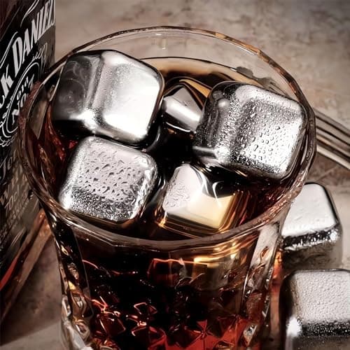 Elepl 16 Pièces Pierre a Whisky Glacon Reutilisable avec 1 Pince Glaçons en Pierre pour Whisky Set de Glacon Pierre Inoxydable Sans Dilution pour Vodka Vin Cocktail Jus de Boisson ou Limonade