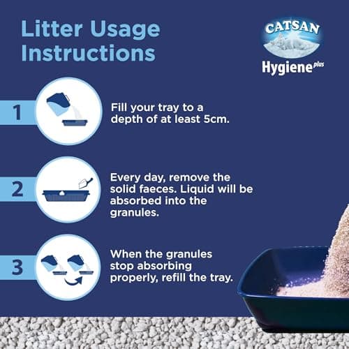 CATSAN Hygiene Plus - Litière Minérale pour Chat, Sac de 10L