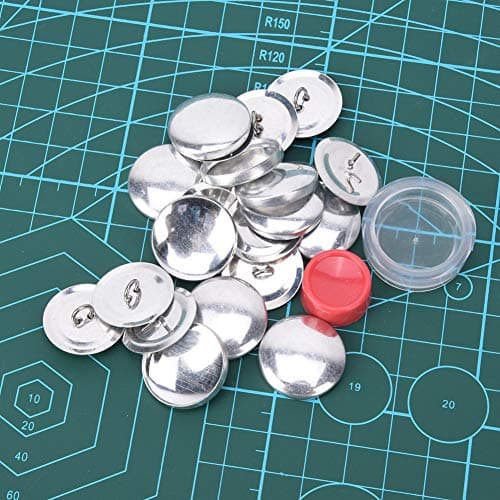 HEEPDD Kit de Boutons de Couverture, Kits de Boutons Couverts Kits de Bricolage de Bouton de Bricolage Tissu Solide Boutons à Dos Plat recouverts 1 Ensemble d'outils de Boucle 10 Ensembles(25 mm)