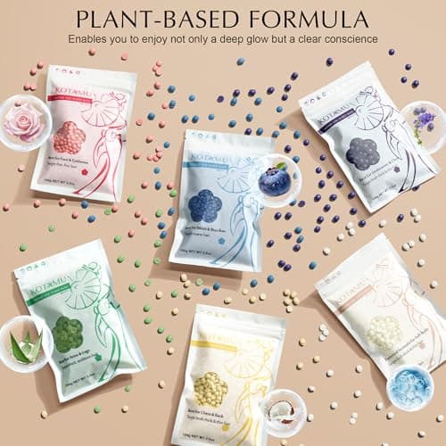 KOTAMU Chauffe Cire Kit de Cire pour Femmes et Hommes, Chauffe Cire Epilation Professionnel pour Poils Épais, Fins et Peau Sensible, Pot à Cire Numérique avec 44 Accessoires pour Maison et Salon