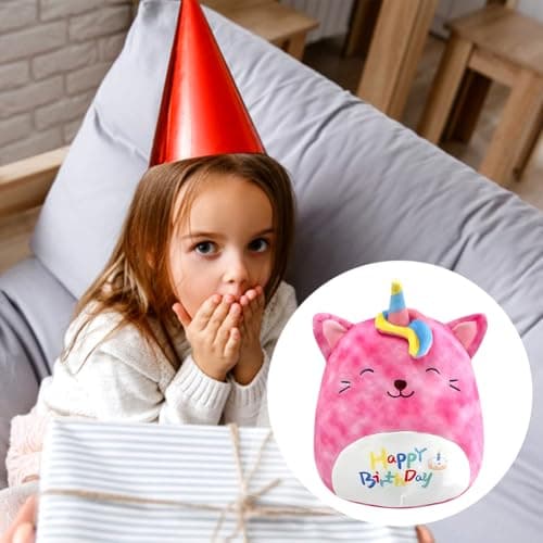 IFHDO Jouet en Peluche, 27 cm Licorne Peluche, Licorne Poupée en Peluche, Licorne Plush Toy Adorable Poupée en Peluche Douce Cartoon Plush Doll pour Cadeau d'anniversaire pour Enfants