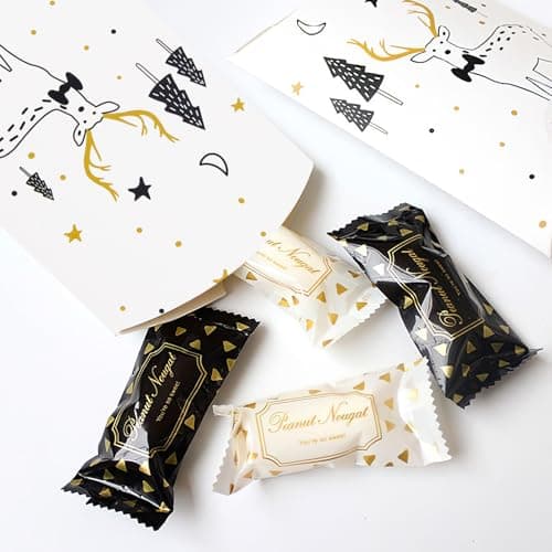 20 Boîtes Cadeaux de Noël en Papier Kraft avec Autocollant, Motifs de Noël, Idéales pour Cadeaux, Surprises, Bonbons, Bijoux et Décoration