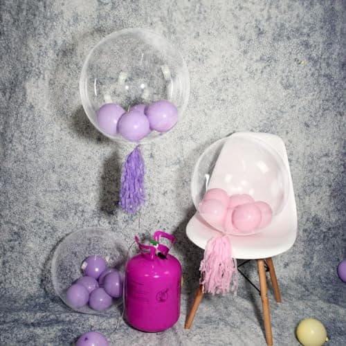 Bobo Balloons Lot de 20 ballons transparents à bulles pour ballons - 50cm - Ronds Clairs Ballons, cadeaux pour Noël, mariage, décoration de fête d'anniversaire?24 Pouces?