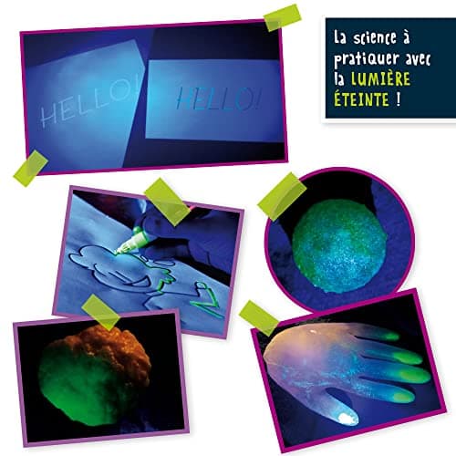 Liscianigiochi - I'M A GENIUS - La Science Phosphorescente - Le Laboratoire de l'Obscurité - Jeu Educatif Scientifique - Des Expériences qui Brillent dans le Noir - De 7 à 12 ANS