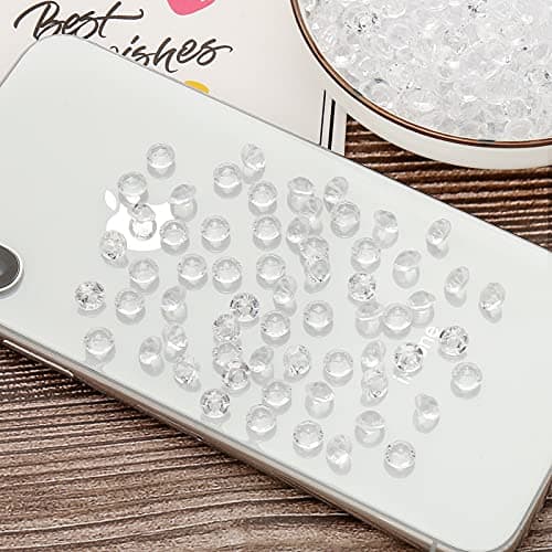 HERZWILD 3100 Petits Cristaux en Forme de Diamants 6mm pour Les Décoration de Table Mariage, Perles De Vase,Loisirs Créatifs.(6mm)