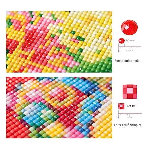 Diamond Painting Personnalisé Photo, Custom Broderie Diamant Personnaliser Kit de Peinture Diamant Painting 5D DIY pour Adultes, Perle Diamant Personnalisé Photo Arts Mur Décor, 30x30cm