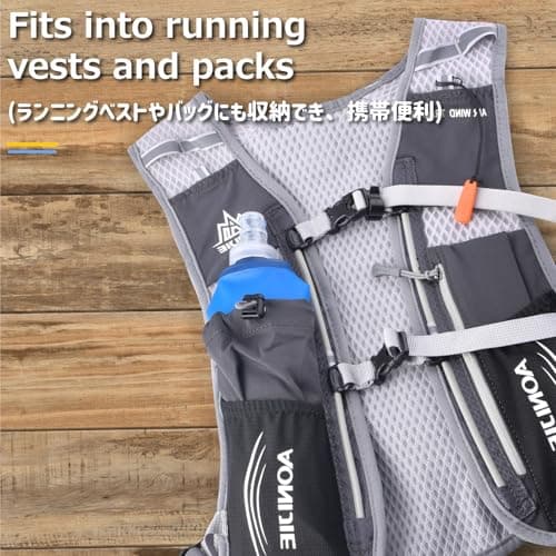 Azarxis Gourde Souple Flasque Running Gourde Sport Pliable Poche Hydratation Flacon Bouteille d'eau pour Randonnée Marathon (500ml)