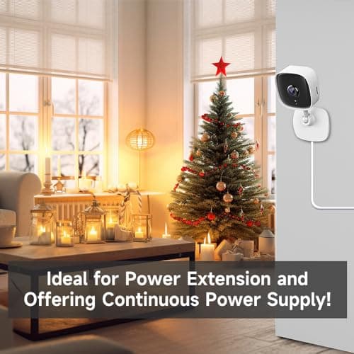 2pcs 10m Câble d'extension d'alimentation, câble d'extension DC 12V 5,5 mm x 2,1 mm Compatible avec l'adaptateur d'alimentation 12V DC ou Le Chargeur Mural pour caméra de sécurité CCTV (Blanc)