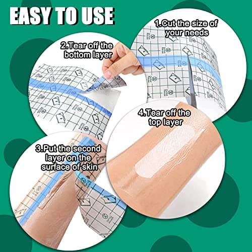 10CM x 10M Pansement Tatouage, Transparent Pansement Waterproof, Pansement Etanche,Pansement Tatouage Waterproof, Pansement Transparent Convient pour Sport Douche Protéger Tatouage