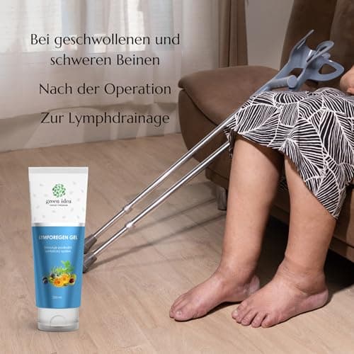 Green idea - Lymforegen pour le drainage lymphatique - 15 herbes et huiles essentielles puissantes - teneur élevée - Stimule le système lymphatique - Gel à base d'herbes actives (400)