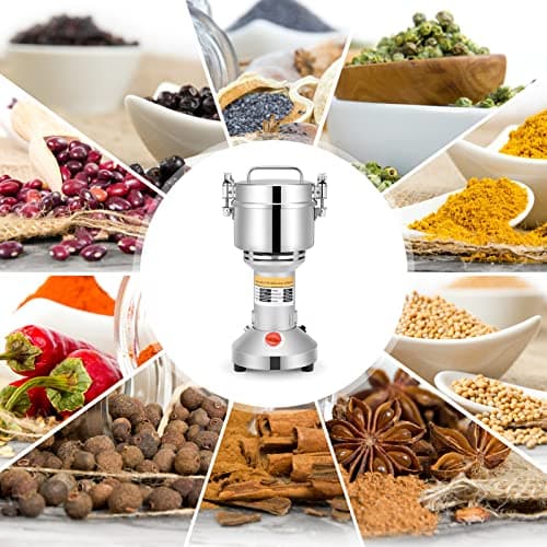 Kotsy 500g Portable Grinder 220V Herb Grain Épice Céréales Broyeur Machine,36000r / min moulin à farine électrique 3 Lames Machine De Broyage De Synchronisation
