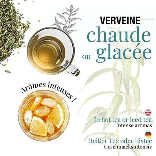 ORIGEENS VERVEINE CITRONNEE BIO 100g | FEUILLES SECHEES DE VERVEINE CITRON | The Verveine odorante Bio en vrac sans théine, Tisane sommeil