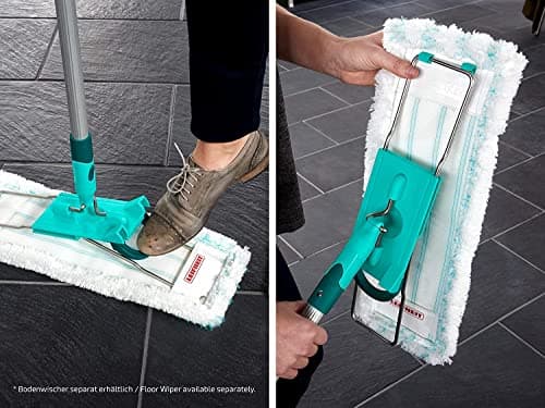 Leifheit Lot de 2 housses Profi XL micro duo, housse de rechange en microfibres pour balai à plat Profi XL, housse pour balai nettoyante et absorbante, pour tous types de sol