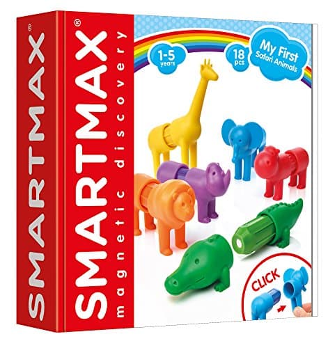 Smartmax Animaux - My First Safari Animals | Smartmax Magnetic | Jeux Educatif 1 an Et 5 an | Jeux pour Enfants | Jeux De Construction | Jeux Educatif 3 Ans