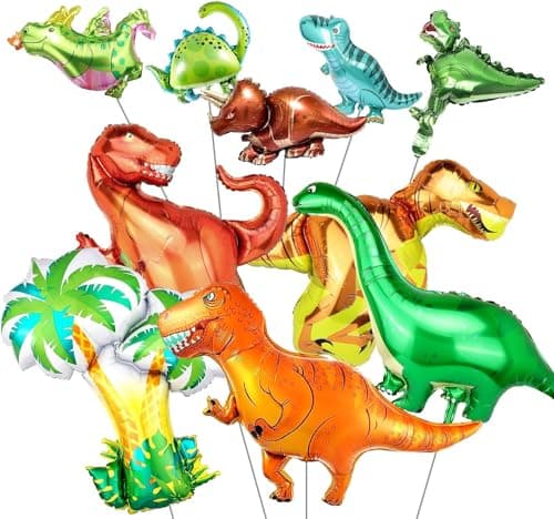 Ballon Dinosaure Anniversaire, 10 Pièces Dinosaure Ballon Anniversaire Helium, Ballons Anniversaire, Ballon de Dinosaure, Dinosaurs Ballons Helium, Ballon Bapteme Pour Fête D'anniversaire