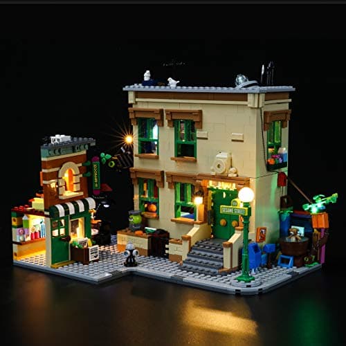 BRIKSMAX Kit d’éclairage à LED pourIDEAS123, Rue Sésame - Compatible avec Lego 21324 Blocs de Construction Modèle- Pas inclure l’Ensemble Lego