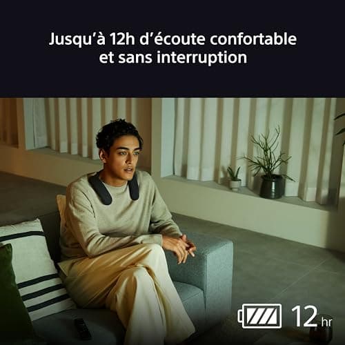 Sony BRAVIA Theatre U – Enceinte Tour de Cou sans Fil Dolby Atmos®, Bluetooth®, Connexion Multi-Points, Fonctions Gaming PS5, 360 Spatial Sound Personaliser, HT-AN7